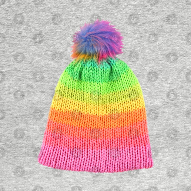 Rainbow Knit Hat Photo by bumblefuzzies